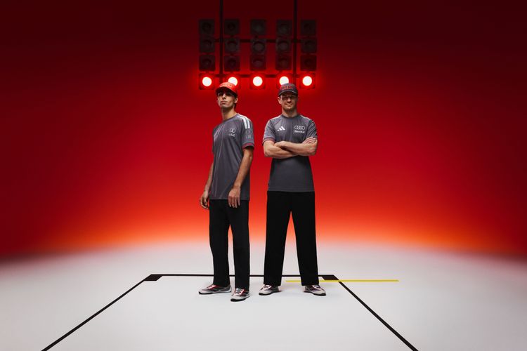 Nico Hulkenberg, Gabriel Bortoleto, Elevated Range of the adidas x Audi Revolut F1 Team collection